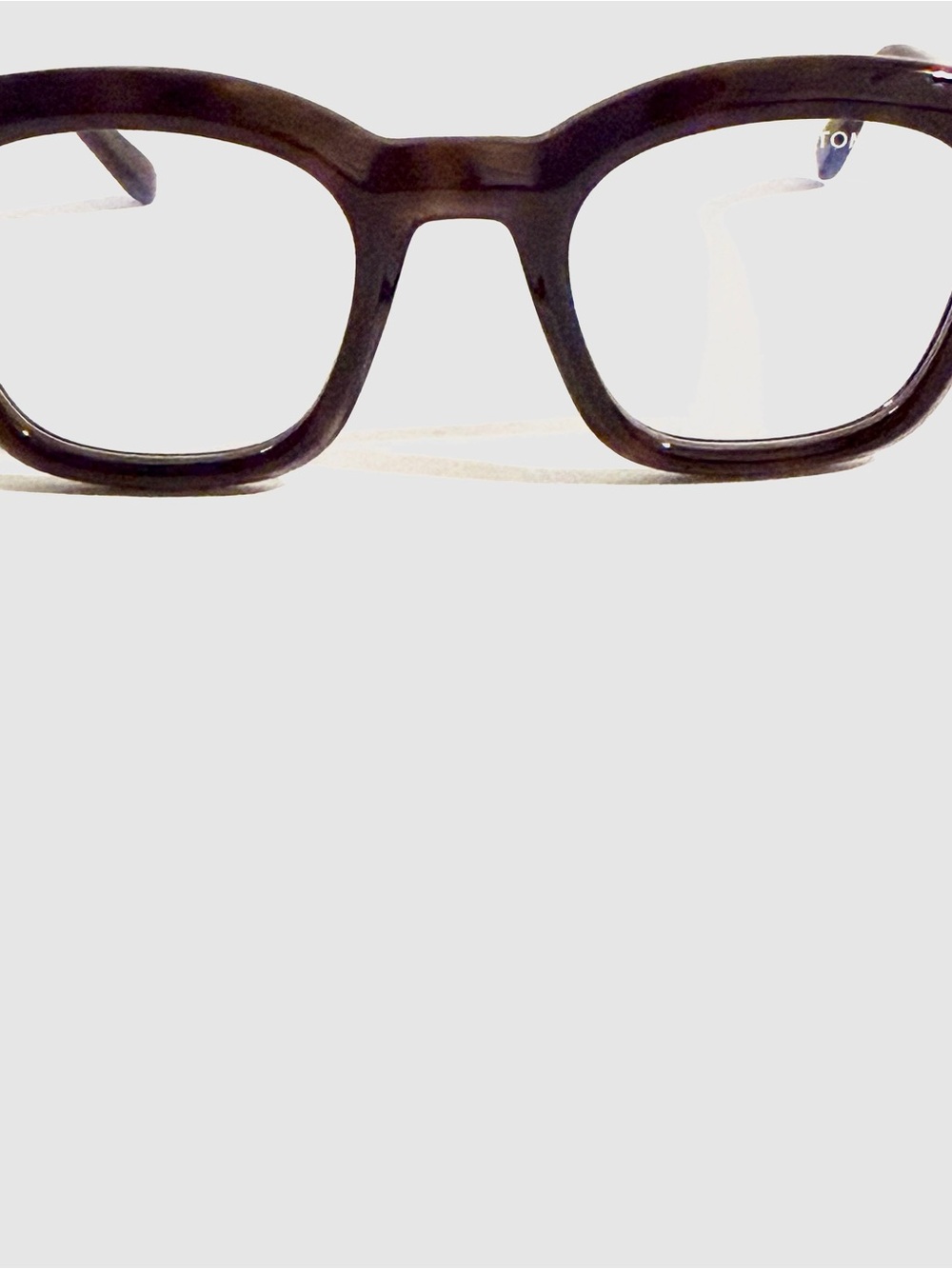Tom Ford Black Thick Square Frame Sunglasses